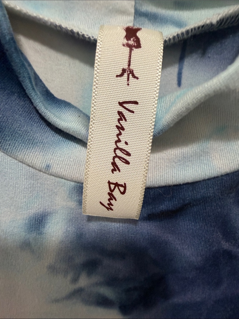Vanilla Bay Blue & White Tie-Dye Sleeveless Dress - Picture 4 of 5